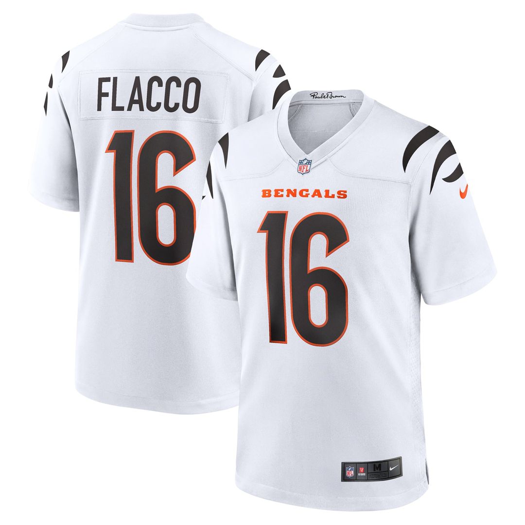 Men's Cincinnati Bengals Joe Flacco Nike White Game Jersey product image 1