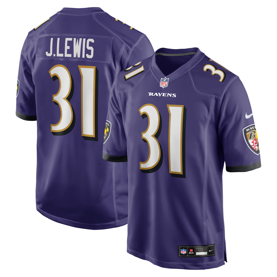 Men's Baltimore Ravens Jamal Lewis Nike Purple Game Retired product image 1