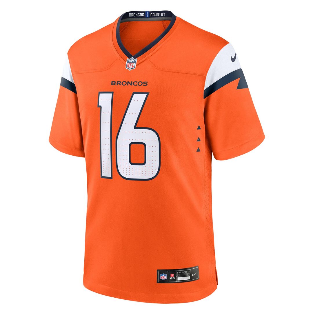 Men's Denver Broncos Jeremy Crawshaw Nike Orange Team Game product image 2