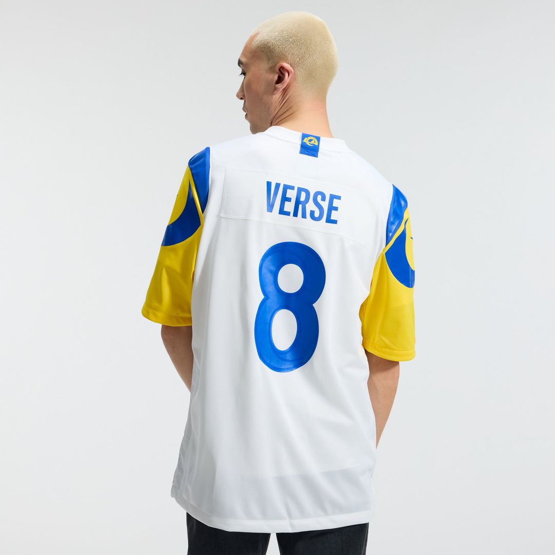 Men's Los Angeles Rams Jared Verse Nike White Game Player product image 3