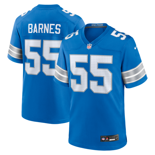 Men's Detroit Lions Derrick Barnes Nike Blue Team Game product image 1