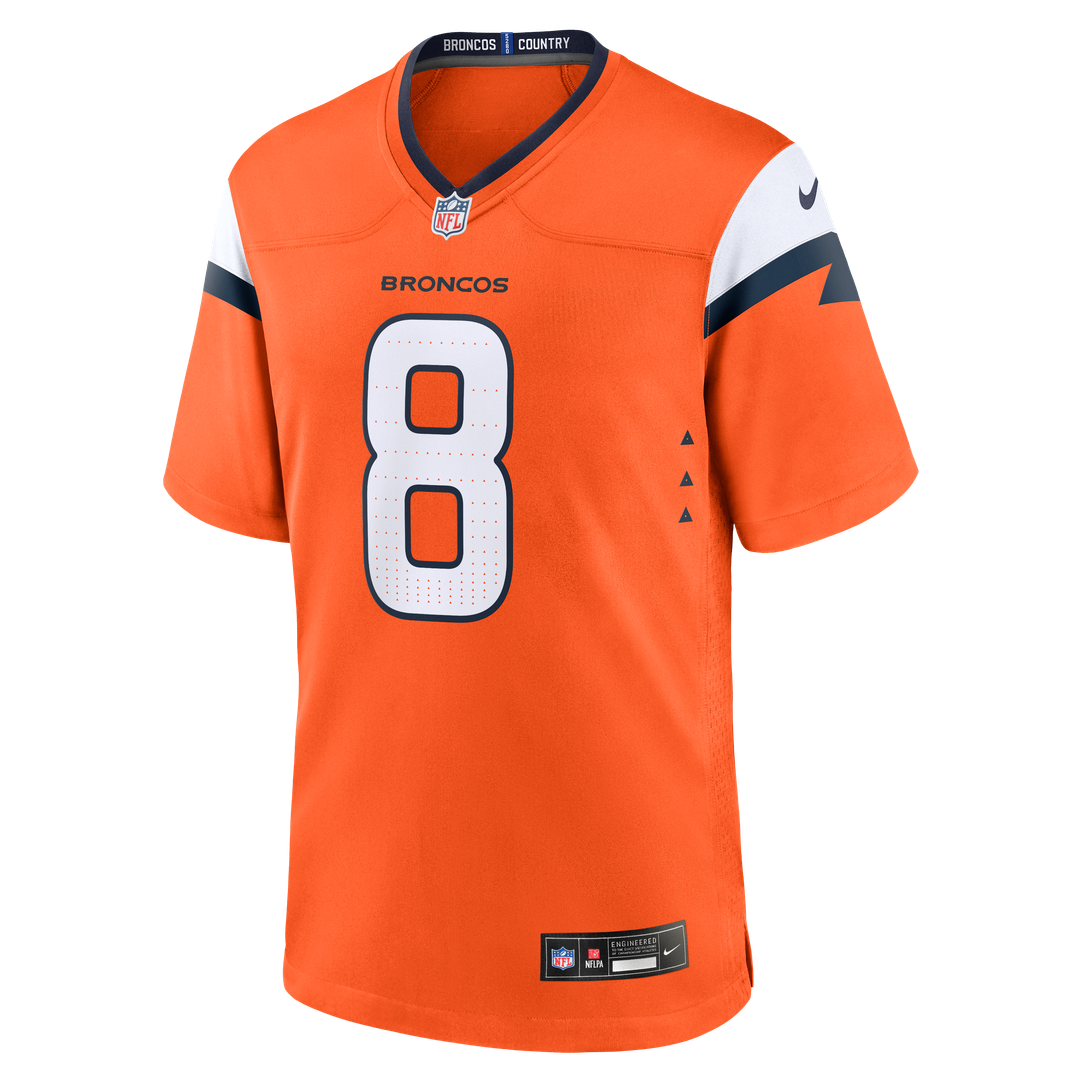 Men's Denver Broncos Jarrett Stidham Nike Orange Team Game product image 2