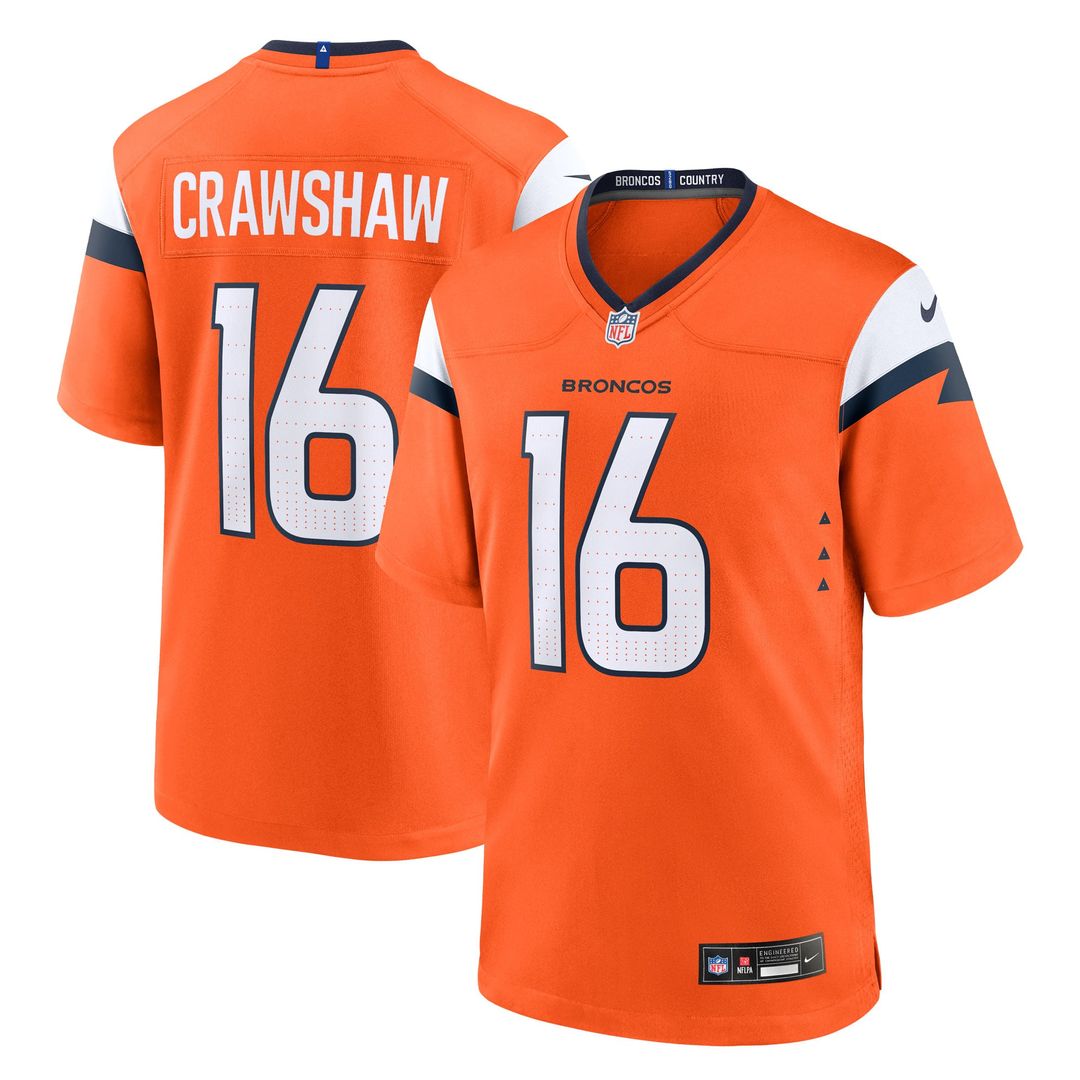 Men's Denver Broncos Jeremy Crawshaw Nike Orange Team Game product image 1