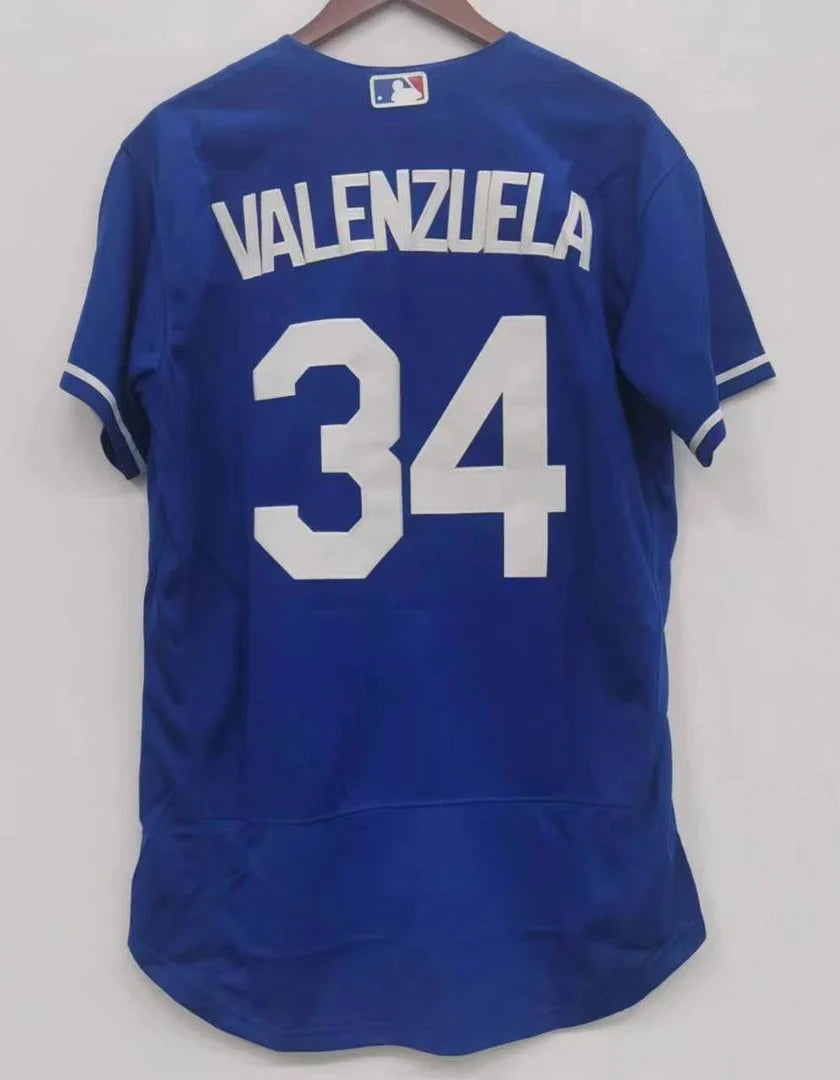Fernando Valenzuela Los Angeles Dodgers Jersey Nike blue product image 2, provided for visual reference and product detail