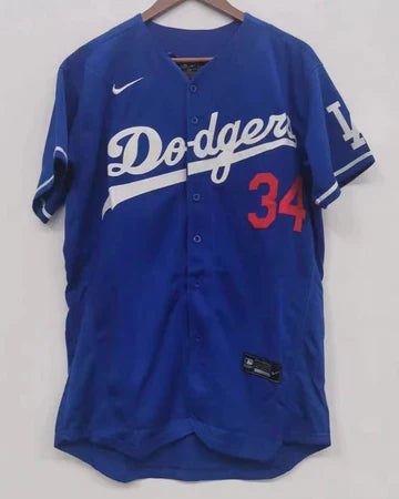 Fernando Valenzuela Los Angeles Dodgers Jersey Nike blue product image 3, provided for visual reference and product detail