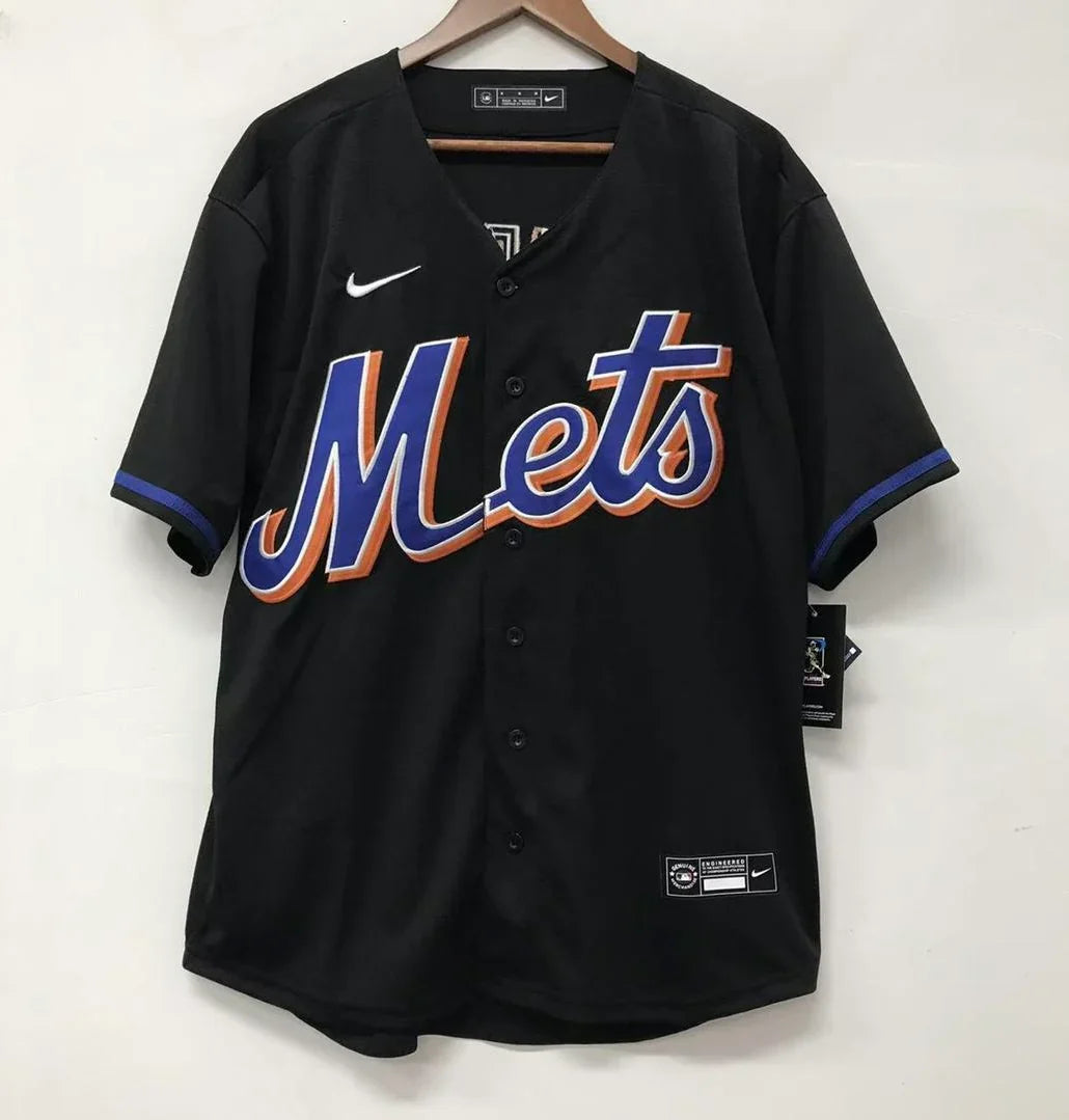 Francisco Lindor New York Mets Official MLB Jersey Nike black product image 3, provided for visual reference and product