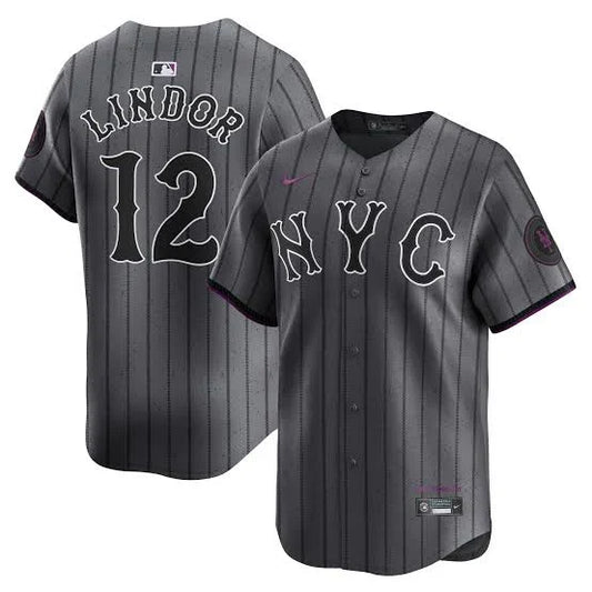 Francisco Lindor New York Mets Official MLB City Connect Limited Jersey Nike black product image 1, provided for visual