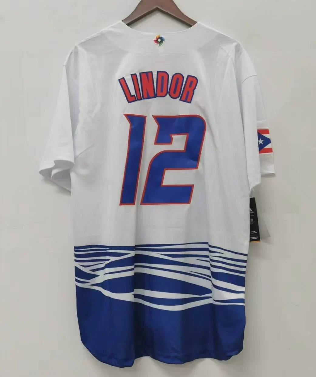 Francisco Lindor Puerto Rico Jersey Adidas product image 2, provided for visual reference and product detail review