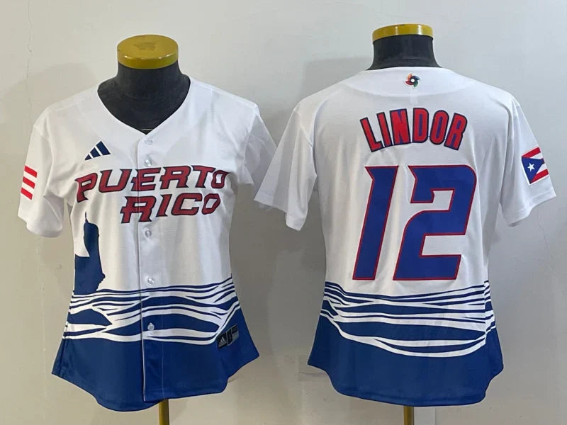 Francisco Lindor Puerto Rico Jersey Adidas product image 1, provided for visual reference and product detail review
