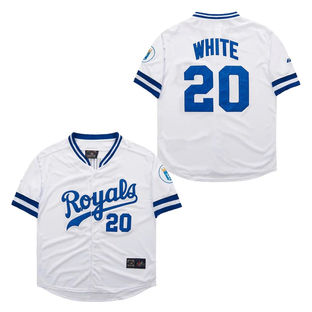 Frank White Kansas City Royals Jersey Majestic product image 1, provided for visual reference and product detail review