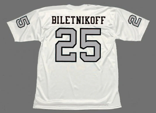 Fred Biletnikoff 1970 Oakland Raiders NFL Mitchell & Ness Jersey White product image 1, provided for visual reference and