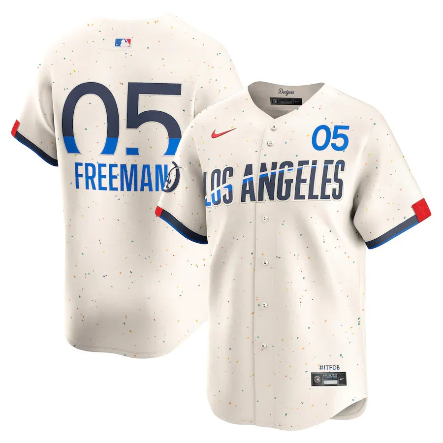 Freddie Freeman Los Angeles Dodgers Official MLB Nike City Connect Jersey product image 1, provided for visual reference and