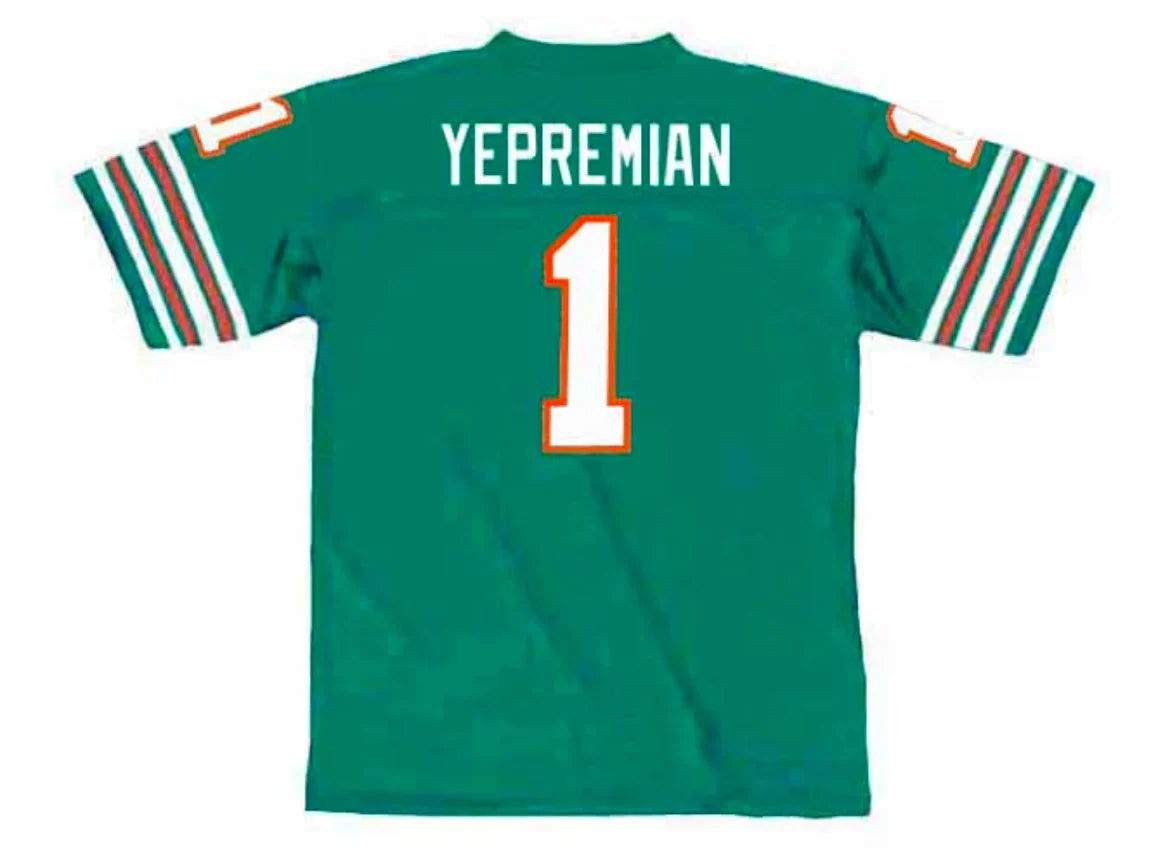 Garo Yepremian Miami Dolphins NFL Mitchell & Ness Jersey product image 1, provided for visual reference and product detail