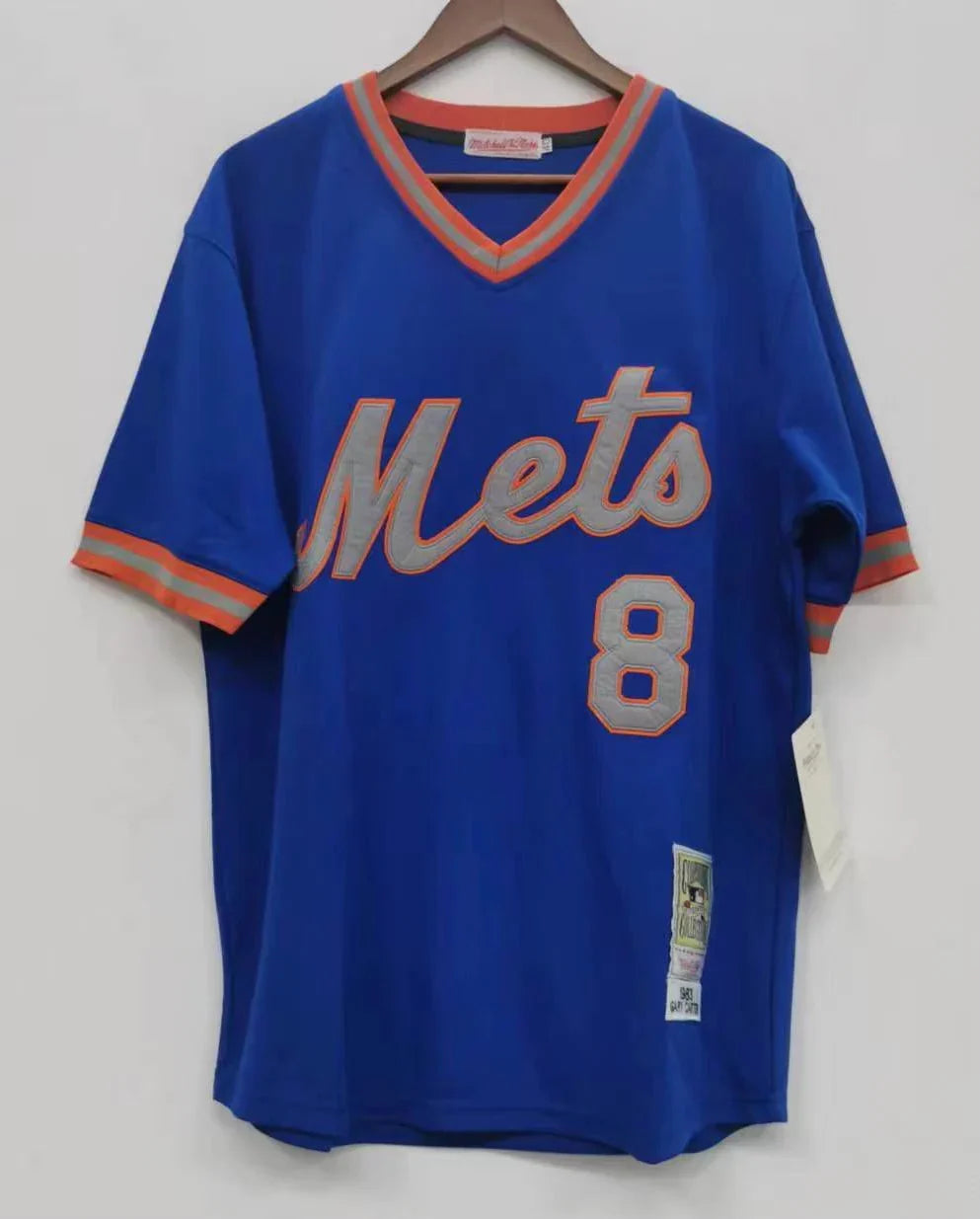 Gary Carter 1986 New York Mets Jersey Mitchell & Ness blue product image 2, provided for visual reference and product detail