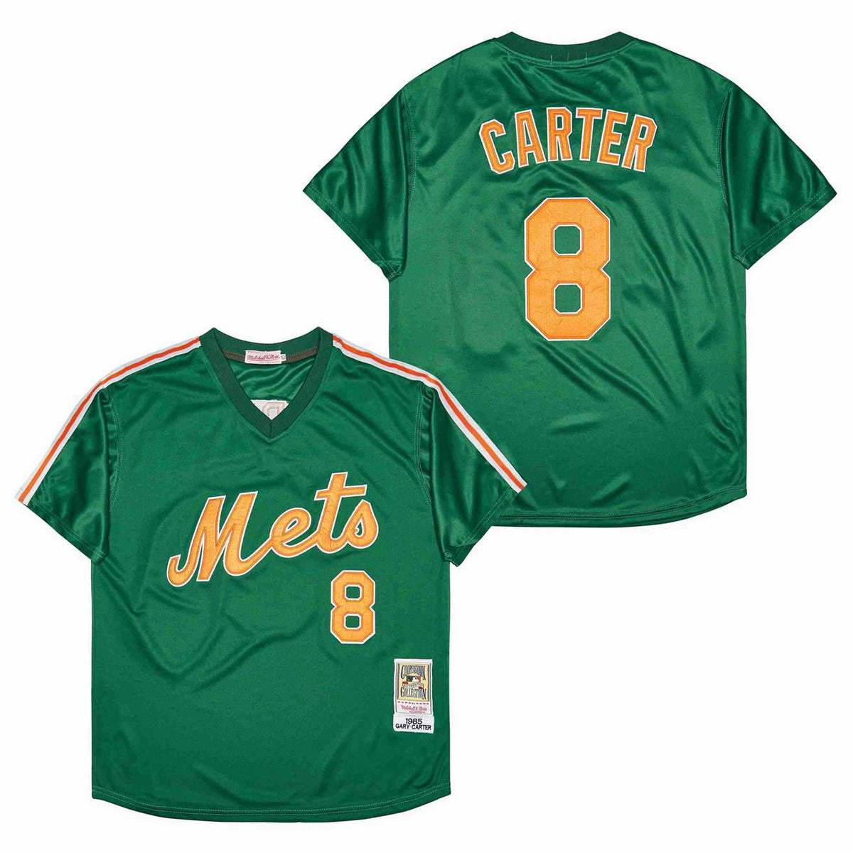 Gary Carter New York Mets Jersey Mitchell & Ness St. Patrick’s Day green product image 1, provided for visual reference and