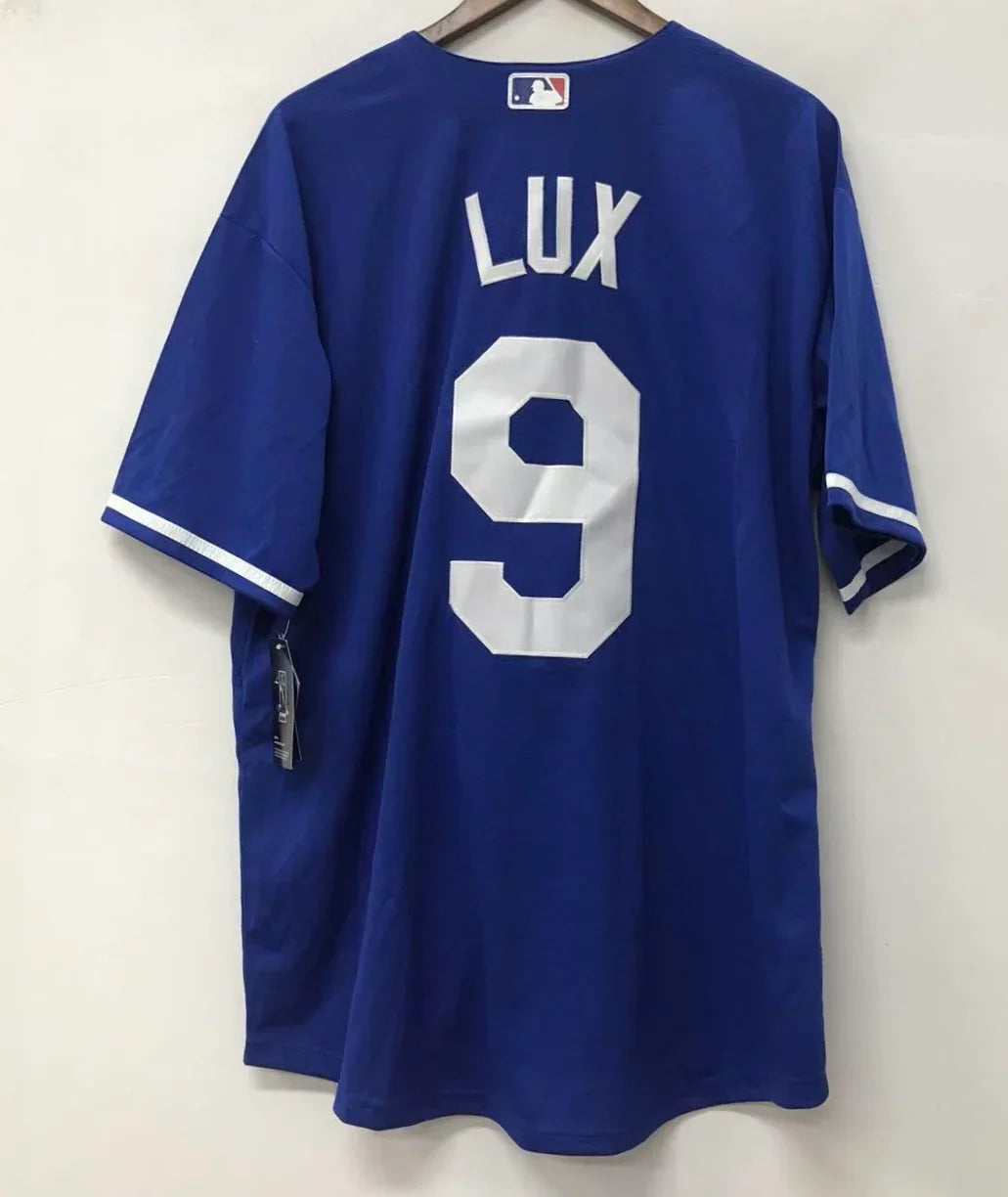 Gavin Lux Los Angeles Dodgers Official MLB Nike jersey blue product image 1, provided for visual reference and product