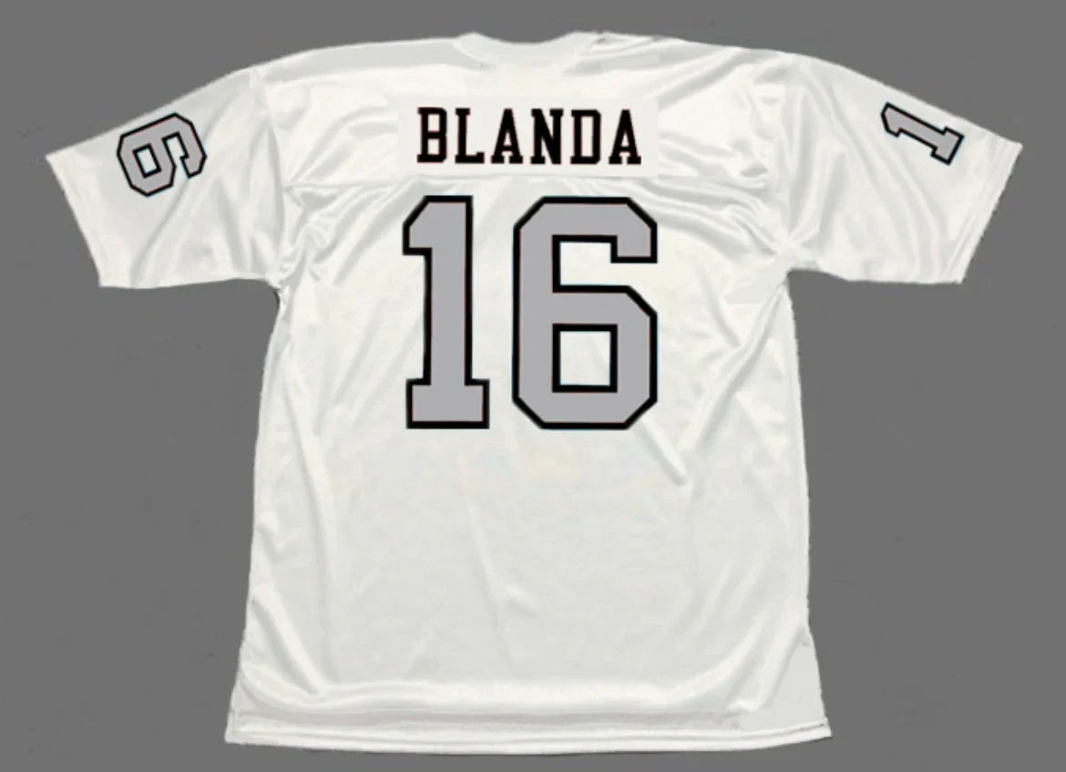George Blanda 1970 Oakland Las Vegas Raiders Mitchell & Ness Jersey product image 1, provided for visual reference and