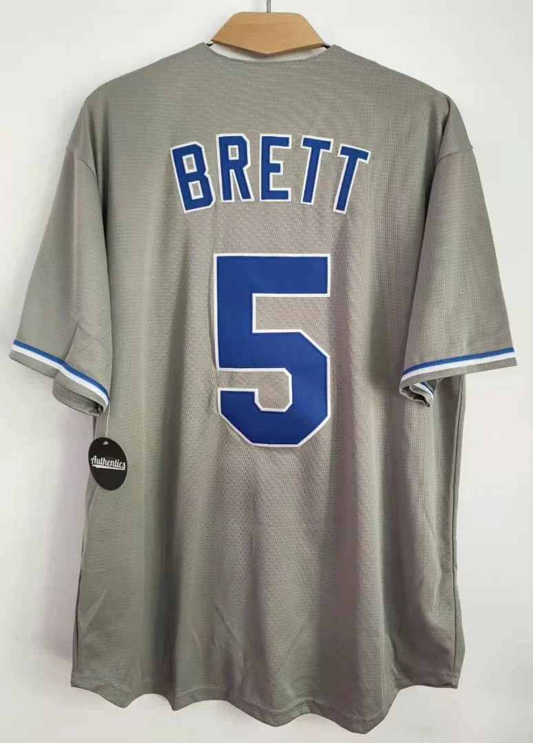 George Brett Kansas City Royals Jersey Gray product image 1, provided for visual reference and product detail review