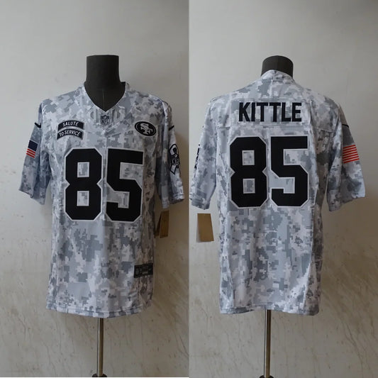 George Kittle San Francisco 49ers Nike 2024 NFL Salute to Service Jersey product image 1, provided for visual reference and