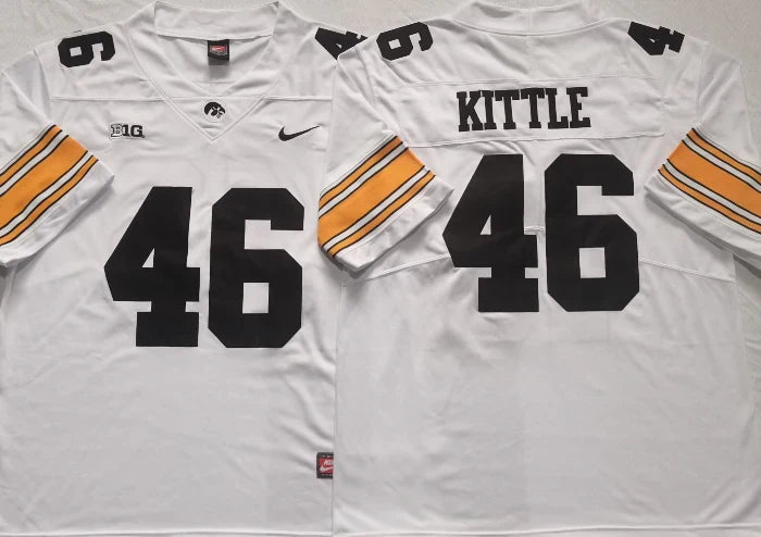 George Kittle Iowa Hawkeyes Jersey white product image 1, provided for visual reference and product detail review
