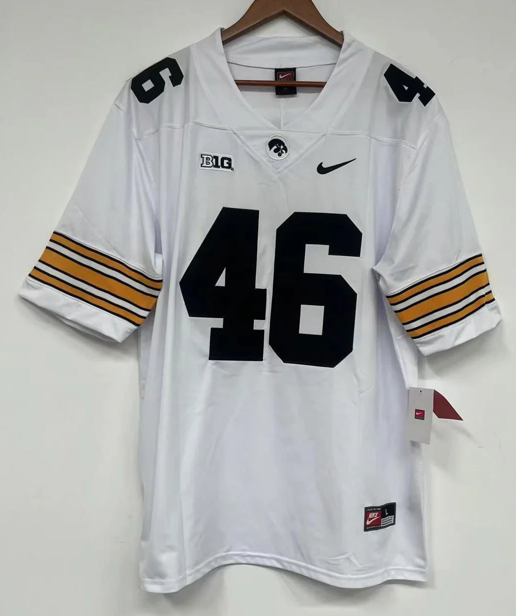 George Kittle Iowa Hawkeyes Jersey white product image 3, provided for visual reference and product detail review