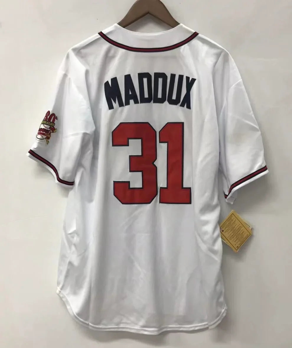 Greg Maddux Atlanta Braves Mitchell & Ness White product image 1, provided for visual reference and product detail review