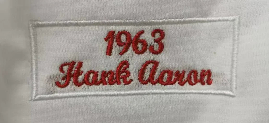 Hank Aaron Atlanta Milwaukee Braves Jersey 1963 Mitchell & Ness product image 4, provided for visual reference and product