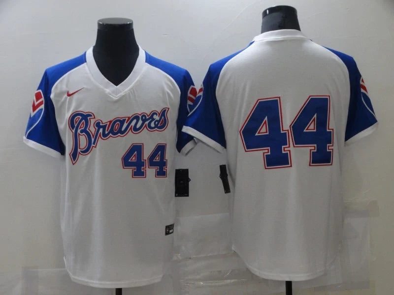 Hank Aaron Atlanta Milwaukee Braves Jersey Nike product image 1, provided for visual reference and product detail review