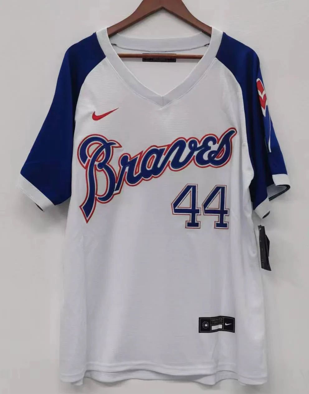 Hank Aaron Atlanta Milwaukee Braves Jersey Nike product image 3, provided for visual reference and product detail review