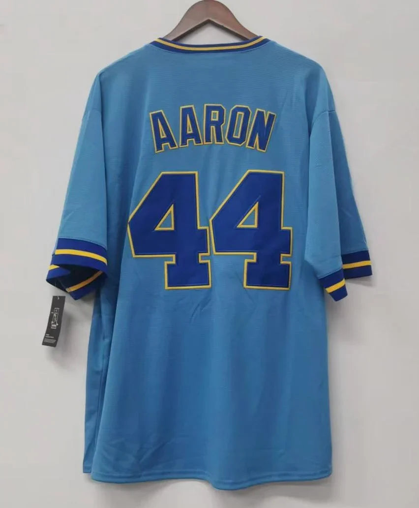 Hank Aaron Milwaukee Brewers Jersey Mitchell & Ness product image 2, provided for visual reference and product detail review