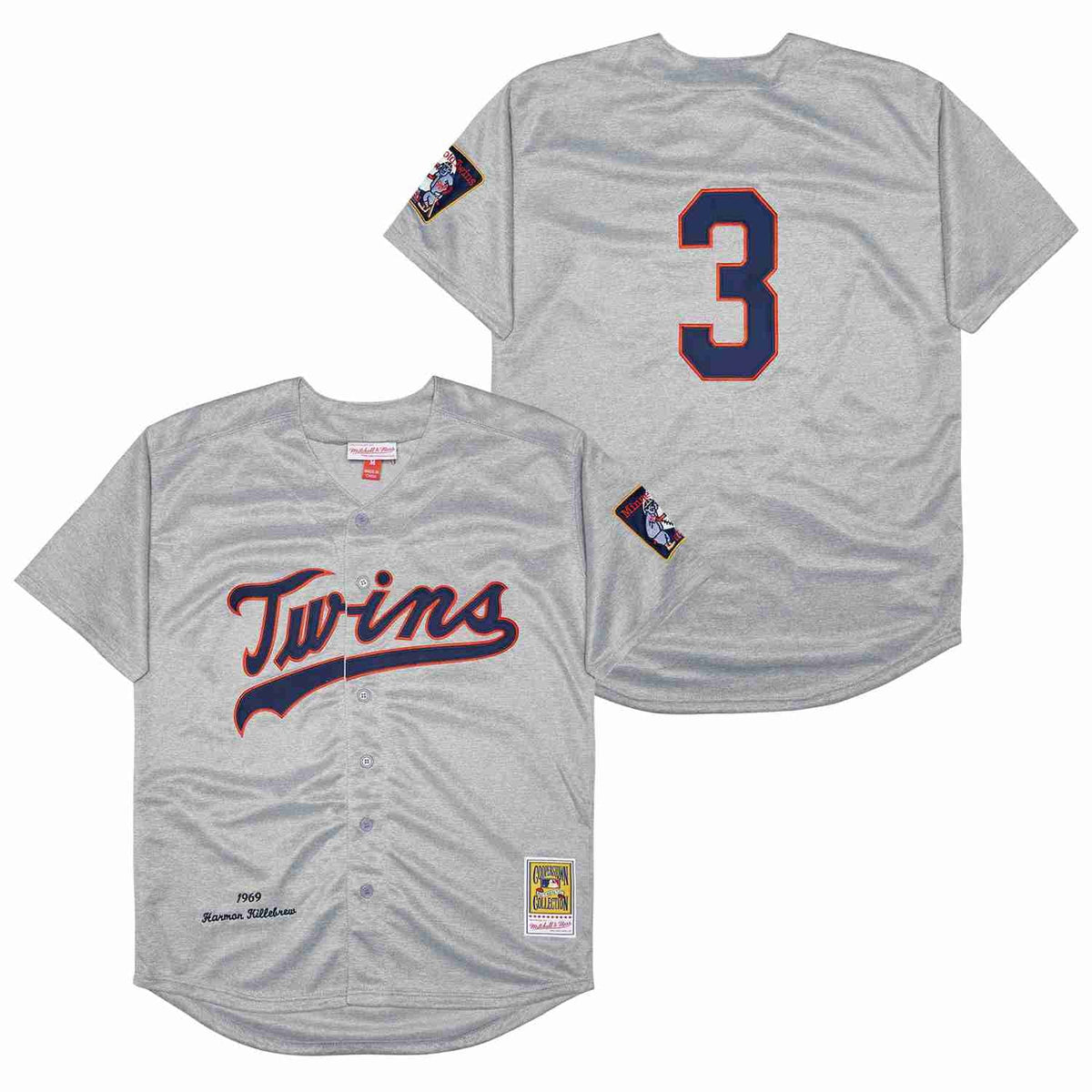 Harmon Killebrew Minnesota Twins Jersey Mitchell & Ness Gray product image 1, provided for visual reference and product