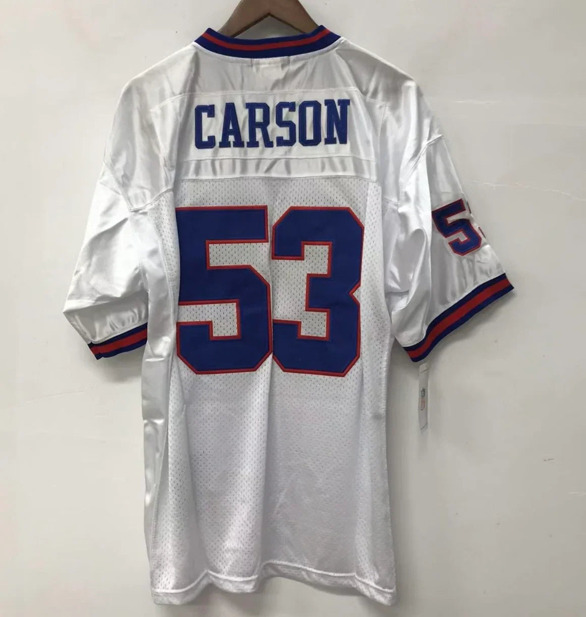 Harry Carson New York Giants Jersey Mitchell & Ness white product image 4, provided for visual reference and product detail
