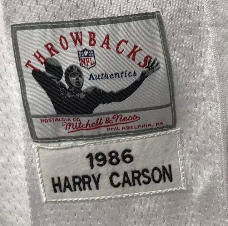 Harry Carson New York Giants Jersey Mitchell & Ness white product image 6, provided for visual reference and product detail