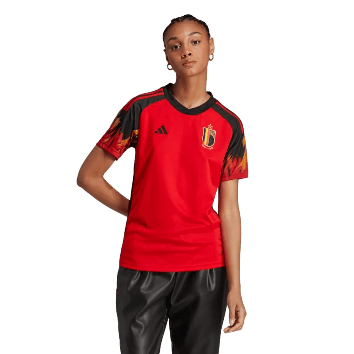 Adidas Belgium 2022 Womens Home Jersey product image 2, provided for visual reference and product detail review
