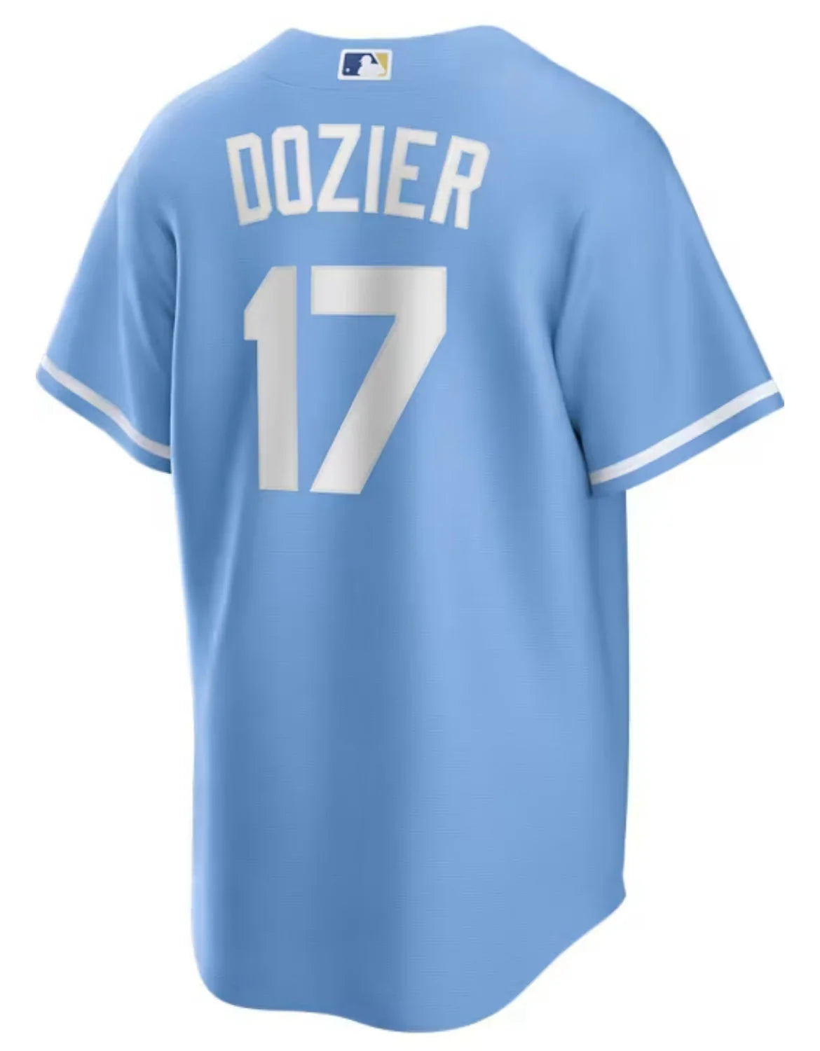 Hunter Dozier Kansas City Royals Jersey Nike blue product image 1, provided for visual reference and product detail review