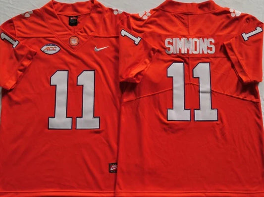 Isaiah Simmons Clemson Tigers Jersey orange NIKE product image 1, provided for visual reference and product detail review