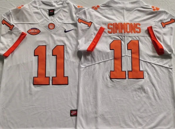 Isaiah Simmons Clemson Tigers Jersey white NIKE product image 1, provided for visual reference and product detail review