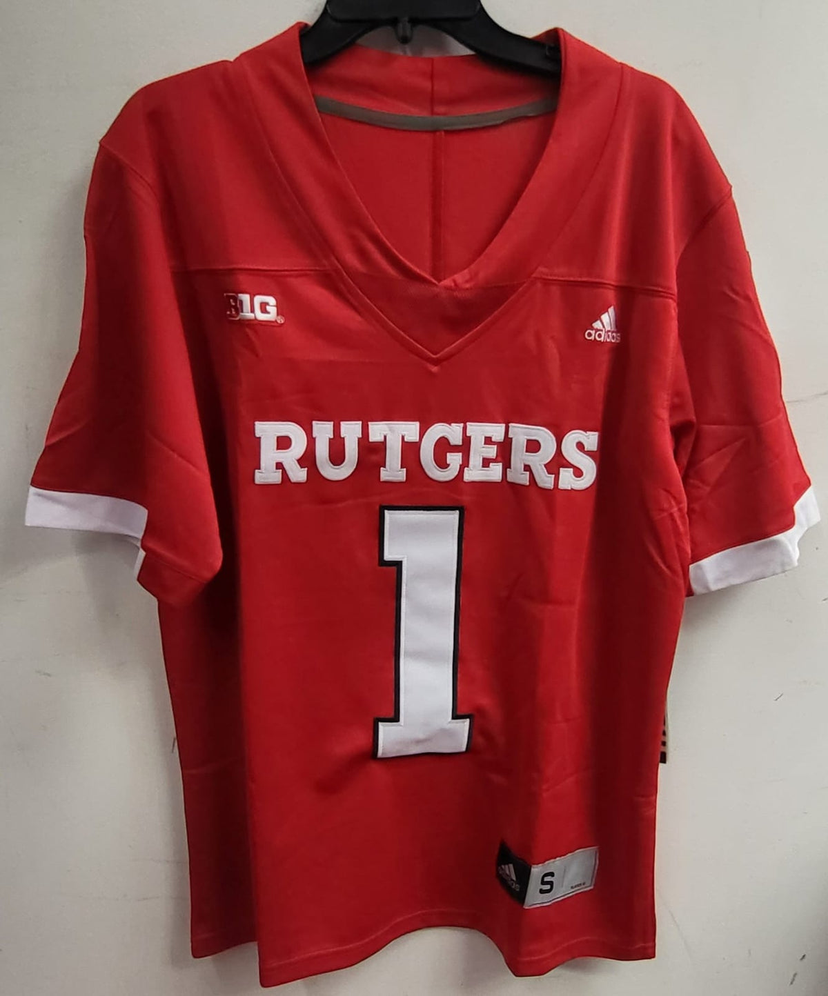 Isiah Pacheco Rutgers Adidas Jersey “no name on back” product image 1, provided for visual reference and product detail