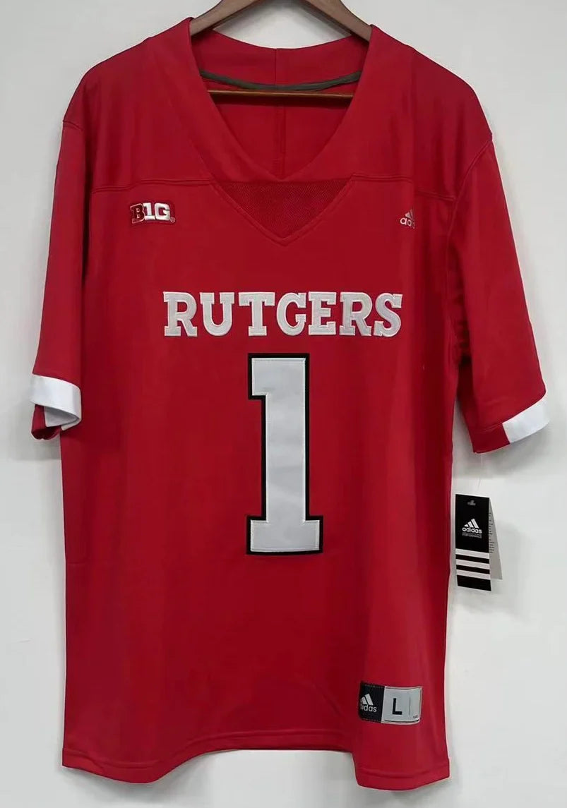 Isiah Pacheco Rutgers Adidas Jersey product image 2, provided for visual reference and product detail review