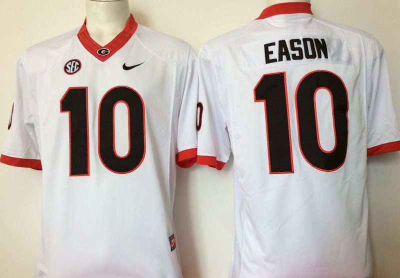 Jacob Eason Georgia Bulldogs Jersey white Nike product image 1, provided for visual reference and product detail review