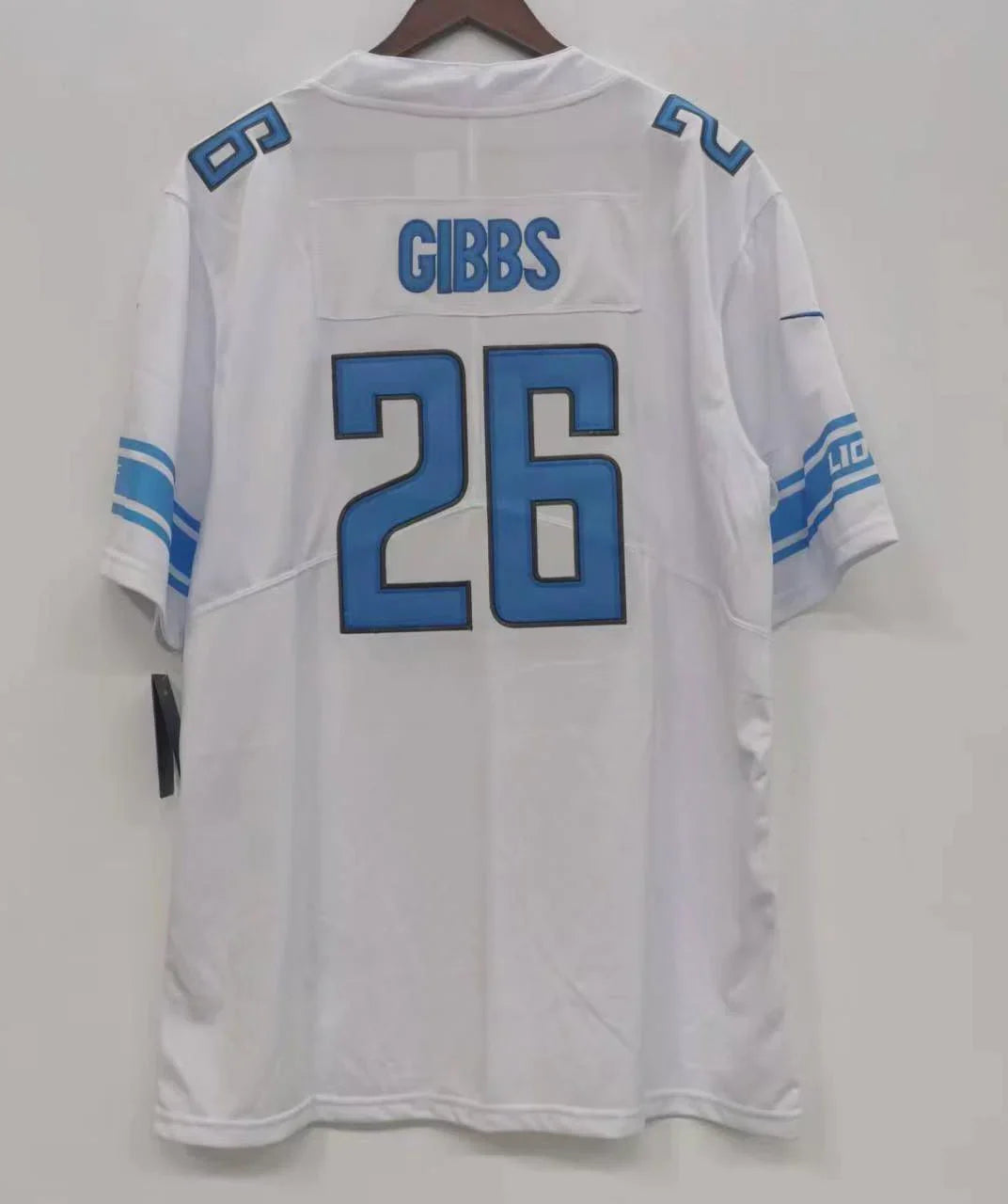 Jahmyr Gibbs Detroit Lions Jersey white Nike product image 1, provided for visual reference and product detail review