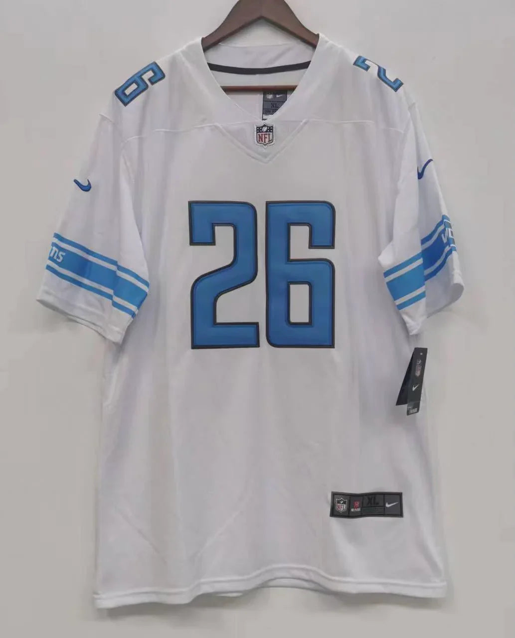 Jahmyr Gibbs Detroit Lions Jersey white Nike product image 2, provided for visual reference and product detail review