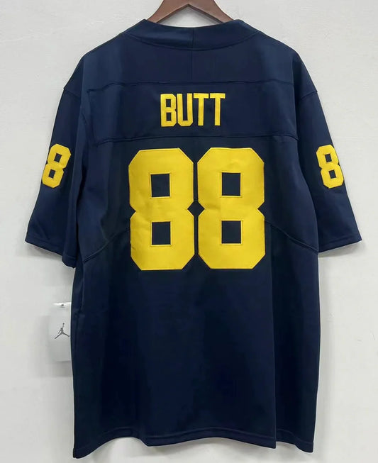 Jake Butt Michigan Wolverines Official NCAA Jersey blue product image 1, provided for visual reference and product detail