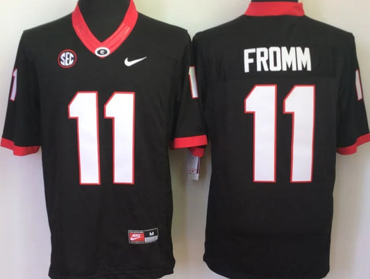 Jake Fromm Georgia Bulldogs Jersey black NIKE product image 1, provided for visual reference and product detail review