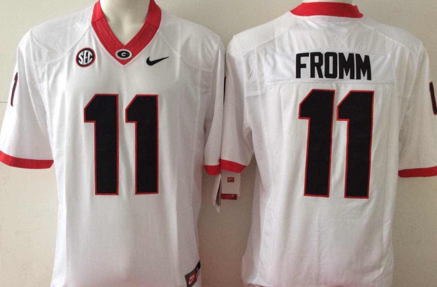 Jake Fromm Georgia Bulldogs Jersey white Nike product image 1, provided for visual reference and product detail review