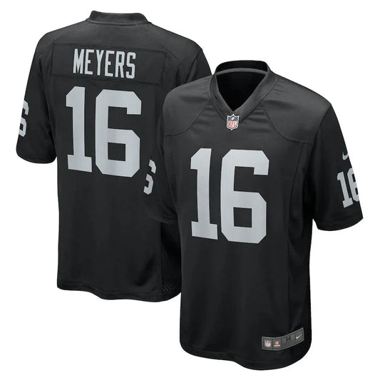 Jakobi Meyers Las Vegas Raiders Official NFL Nike Jersey black product image 1, provided for visual reference and product
