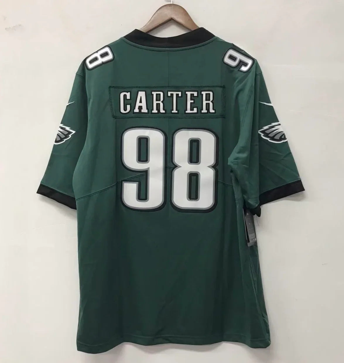 Jalen Carter Philadelphia Eagles official Nike NFL Jersey Green product image 2, provided for visual reference and product