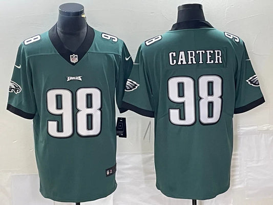 Jalen Carter Philadelphia Eagles official Nike NFL Jersey Green product image 1, provided for visual reference and product