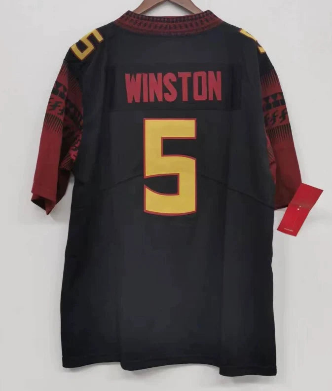 Jameis Winston Florida State Seminoles Jersey Black gold numbers product image 2, provided for visual reference and product