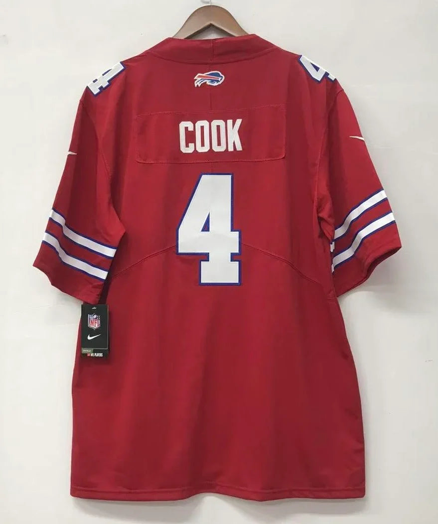 James Cook Buffalo Bills NFL Nike Jersey red Nike product image 1, provided for visual reference and product detail review